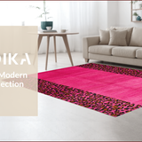 Ultra Soft Area Rug, Non Slip, Stain Resistant, Washable Area Rugs for Living Room, Bedroom, Chic Pink Animal Aesthetic(Pink)