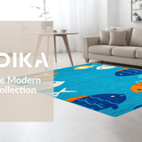 Cute Fish Print Decorative Runner(Blue)