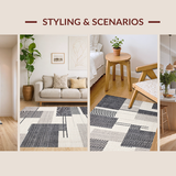 Luxurious Textured Geometric Statement(Gray)