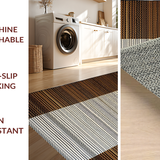 Ultra Soft Area Rug, Non Slip, Stain Resistant, Washable Area Rugs for Living Room, Bedroom, Stylish Neutral Palette Pattern(Brown)