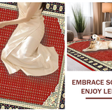 Ultra Soft Area Rug, Non Slip, Stain Resistant, Washable Area Rugs for Living Room, Bedroom, Luxurious Classic Trellis Design(Red)
