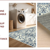 Ultra Soft Area Rug, Non Slip, Stain Resistant, Washable Area Rugs for Living Room, Bedroom, Boho Grey and White Bedroom Non-Slip Rug(White)