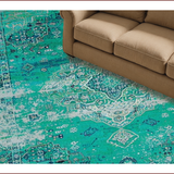 Lively Turquoise Floral Motif(Blue)