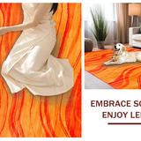 Ultra Soft Area Rug, Non Slip, Stain Resistant, Washable Area Rugs for Living Room, Bedroom, Artistic Fluffy Gradient Design(Orange)