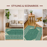 Elegant Geometric Green Tones(Green)