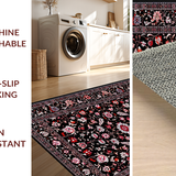 Contemporary Floral Geometric Fusion(Black)
