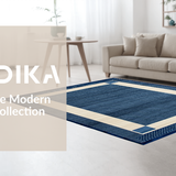 Chic Geometric Border Elegance(Blue)