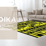 Ultra Soft Area Rug, Non Slip, Stain Resistant, Washable Area Rugs for Living Room, Bedroom, Rustic Warm Animal Print(Yellow)