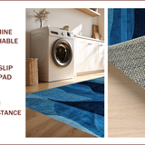 Ultra Soft Area Rug, Non Slip, Stain Resistant, Washable Area Rugs for Living Room, Bedroom, Modern Abstract Non-Slip Living Room Carpet(Blue)