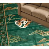 Ultra Soft Area Rug, Non Slip, Stain Resistant, Washable Area Rugs for Living Room, Bedroom, Vivid Organic Animal Aesthetic(Green)