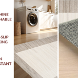 Ultra Soft Area Rug, Non Slip, Stain Resistant, Washable Area Rugs for Living Room, Bedroom, Classic Natural Fiber Aesthetic(Beige)