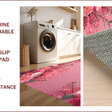 Ultra Soft Area Rug, Non Slip, Stain Resistant, Washable Area Rugs for Living Room, Bedroom, Pretty Coquette Bedroom Rose Design Carpet(Pink)