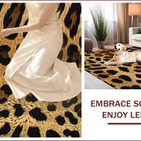Ultra Soft Area Rug, Non Slip, Stain Resistant, Washable Area Rugs for Living Room, Bedroom, Wild Animal Print Bedroom Soft Sheepskin Carpet(Brown)