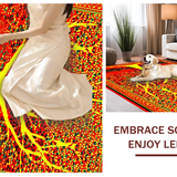 Ultra Soft Area Rug, Non Slip, Stain Resistant, Washable Area Rugs for Living Room, Bedroom, Striking Eclectic Nature Theme(Red)