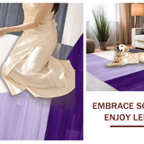 Ultra Soft Area Rug, Non Slip, Stain Resistant, Washable Area Rugs for Living Room, Bedroom, Dynamic Arc Pattern Motif(Purple)
