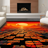 Energetic Tiled Lava Artistry(Red)