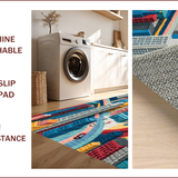 Ultra Soft Area Rug, Non Slip, Stain Resistant, Washable Area Rugs for Living Room, Bedroom, Kids Toy Car Play Rug(Blue)