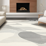 Contemporary Cream Geometric Waves(Black)