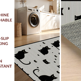 Cute Country Style Cat Motif(Black)