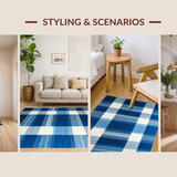 Contemporary Space Dyed Plaid Visual(Blue)