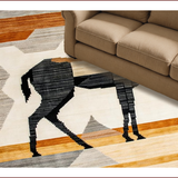 Ultra Soft Area Rug, Non Slip, Stain Resistant, Washable Area Rugs for Living Room, Bedroom, Trendy Earthy Antelope Aesthetic(Beige)
