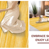 Ultra Soft Area Rug, Non Slip, Stain Resistant, Washable Area Rugs for Living Room, Bedroom, Sunny Minimalist Cozy Texture(Gold)