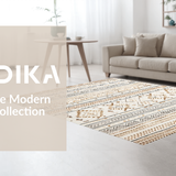 Ultra Soft Area Rug, Non Slip, Stain Resistant, Washable Area Rugs for Living Room, Bedroom, Rustic Neutral Shag Pattern(Beige)