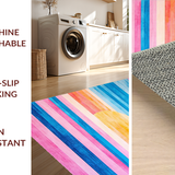 Ultra Soft Area Rug, Non Slip, Stain Resistant, Washable Area Rugs for Living Room, Bedroom, Serene Colorful Brushstroke Harmony(Pink)