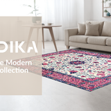 Ultra Soft Area Rug, Non Slip, Stain Resistant, Washable Area Rugs for Living Room, Bedroom, Luxurious Cream Petal Aesthetic(Ivory)