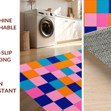 Whimsical Modernist Checkered Design(Blue)