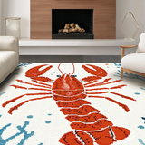 Coastal Chic Lobster Shell Motif(Red)