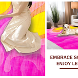Ultra Soft Area Rug, Non Slip, Stain Resistant, Washable Area Rugs for Living Room, Bedroom, Sunny Cheerful Watercolor Style(Yellow)
