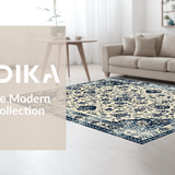 Ultra Soft Area Rug, Non Slip, Stain Resistant, Washable Area Rugs for Living Room, Bedroom, Luxe Abstract Floral Arrangement(Beige)