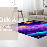 Ultra Soft Area Rug, Non Slip, Stain Resistant, Washable Area Rugs for Living Room, Bedroom, Stellar Bright Nebula Print(Purple)