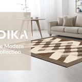 Ultra Soft Area Rug, Non Slip, Stain Resistant, Washable Area Rugs for Living Room, Bedroom, Sophisticated Checkerboard Visual Harmony(Beige)