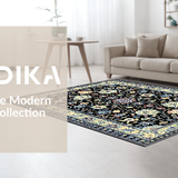 Stylish Earth Tone Floral Motif(Black)