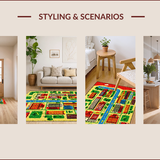 Ultra Soft Area Rug, Non Slip, Stain Resistant, Washable Area Rugs for Living Room, Bedroom, Kids Traffic Play Mat(Red)