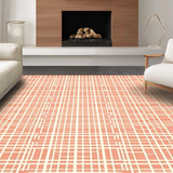 Ultra Soft Area Rug, Non Slip, Stain Resistant, Washable Area Rugs for Living Room, Bedroom, Modern Rustic Geometric Accent Piece(Orange)