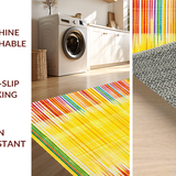 Ultra Soft Area Rug, Non Slip, Stain Resistant, Washable Area Rugs for Living Room, Bedroom, Charming Whimsical Rainbow Design(Yellow)