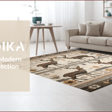 Ultra Soft Area Rug, Non Slip, Stain Resistant, Washable Area Rugs for Living Room, Bedroom, Glamorous Multicolor Animal Print(Beige)