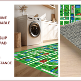 Ultra Soft Area Rug, Non Slip, Stain Resistant, Washable Area Rugs for Living Room, Bedroom, Playful Urban Track Layout Rug(Blue)
