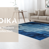 Ultra Soft Area Rug, Non Slip, Stain Resistant, Washable Area Rugs for Living Room, Bedroom, Transitional Coastal Wave Design(Blue)