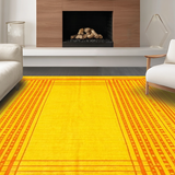 Ultra Soft Area Rug, Non Slip, Stain Resistant, Washable Area Rugs for Living Room, Bedroom, Stylish Vintage Linear Patterns(Yellow)