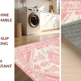 Chic Light Pink Geometric Fusion(Red)