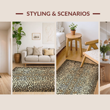 Ultra Soft Area Rug, Non Slip, Stain Resistant, Washable Area Rugs for Living Room, Bedroom, Unique Bold Animal Style(Beige)