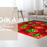 Ultra Soft Area Rug, Non Slip, Stain Resistant, Washable Area Rugs for Living Room, Bedroom, Eclectic Vintage Inspired Bath Mat(Red)