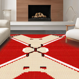 Charming Vintage Baseball Motif(Red)