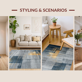 Elegant Navy and Gold Tiled Design(Gray)