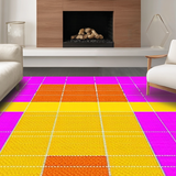 Ultra Soft Area Rug, Non Slip, Stain Resistant, Washable Area Rugs for Living Room, Bedroom, Bold Retro Lattice Game Theme(Pink)