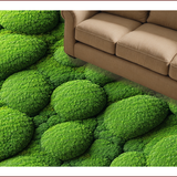 Ultra Soft Area Rug, Non Slip, Stain Resistant, Washable Area Rugs for Living Room, Bedroom, Modern Leaf-Shaped Bedroom Plush Nature-Inspired Carpet(Green)